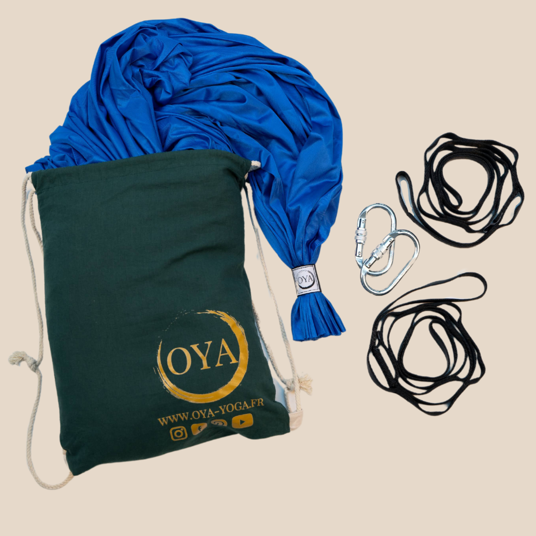 Kit complet 7m plafond haut yoga aérien bleu féerique - OYA YOGA