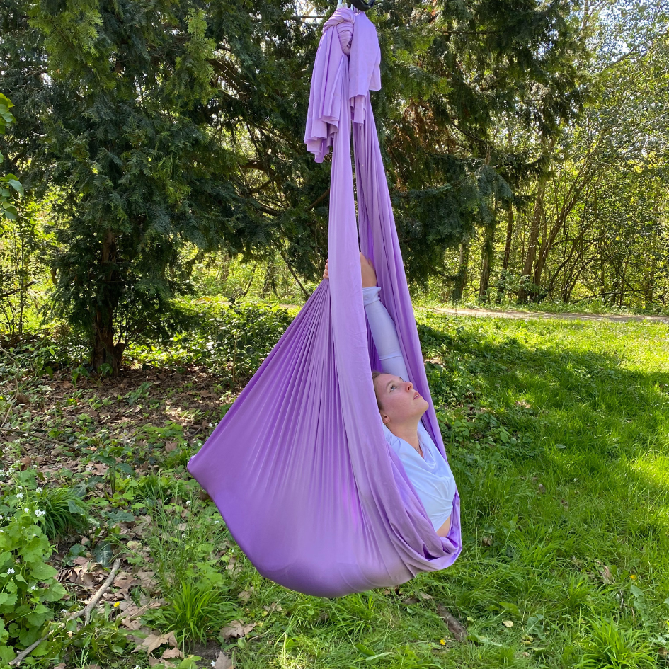 Kit complet hamac yoga aérien lilas en provence - OYA YOGA