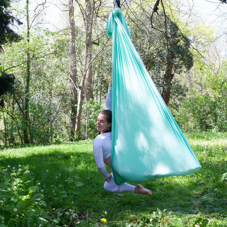 Kit hybride yoga aérien et danse aérienne vert calanque - OYA YOGA